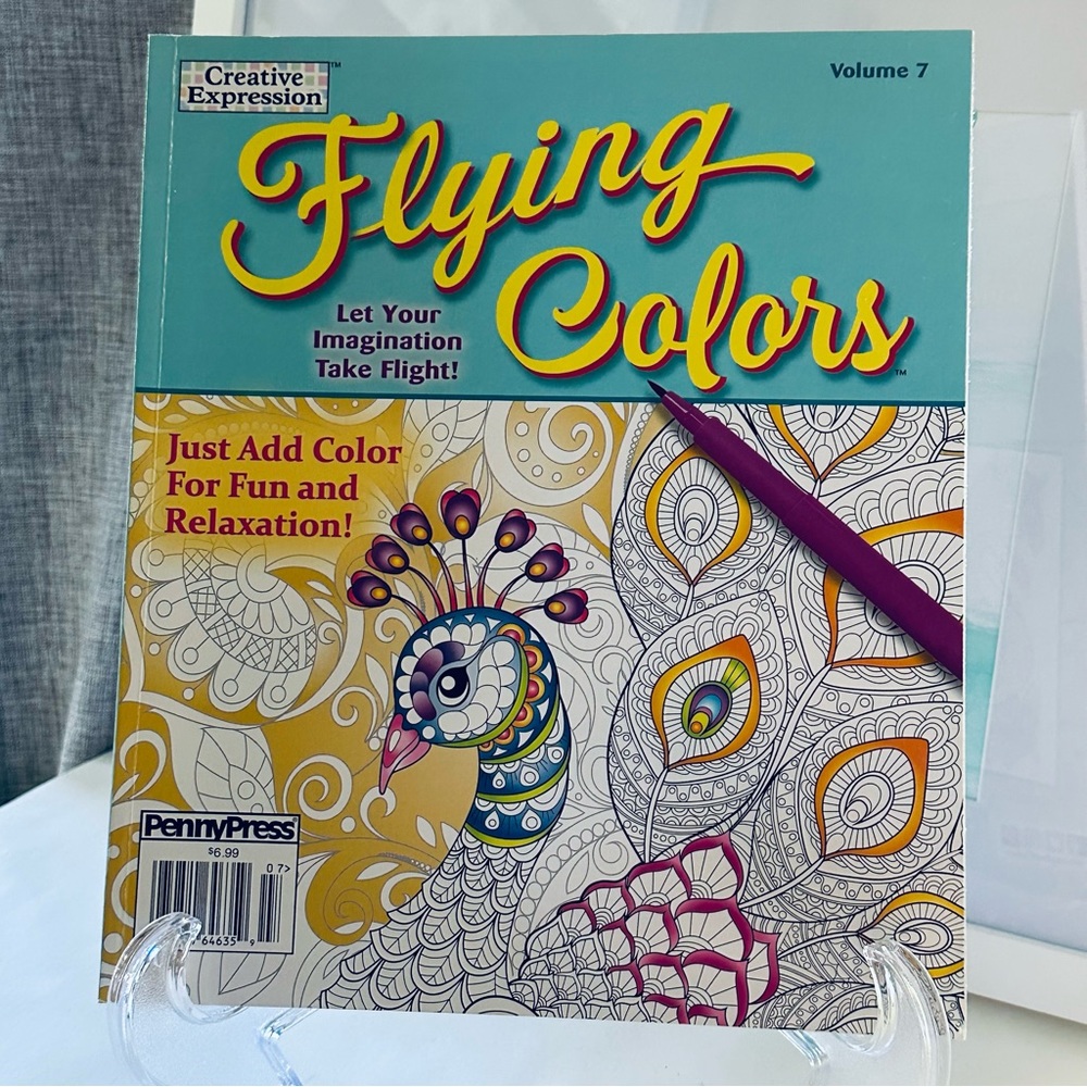 Creative Expression Flying Colors Birds Coloring Book Paperback